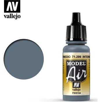Modelářská barva Vallejo Model Air: Intermediate Blue 17ml - airbrush barva na modely