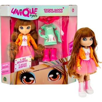 Panenka Giochi Preziosi Panenka Unique Eyes s oblečením - Sophie (oranžová bundička)