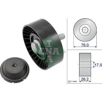 Vratná/vodicí kladka, klínový žebrový řemen Schaeffler INA 532 0632 10