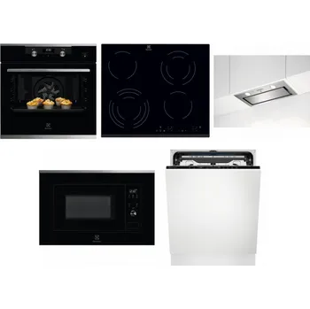 Set domácích spotřebičů ELECTROLUX KODEH70X + ELECTROLUX EHF6343FOK + ELECTROLUX LFG716X + ELECTROLUX LMS2203EMX + ELECTROLUX EEM69410L