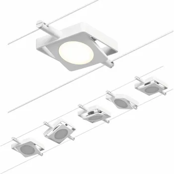 Bodové svítidlo PAULMANN LED lankový systém MacLED základní sada 5x4,5W 3000K 230/12V bílá/chrom