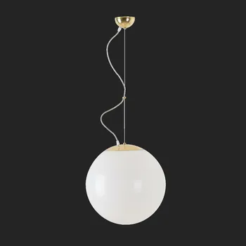 OSMONT ISI68884 ISIS L3 závěsné plastové svítidlo mosaz leštěná / bílá IP40 4000 K 27W LED nouzové kombinované 1 h