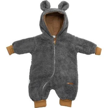 Kojenecký overall Luxusní dětský zimní overal New Baby Teddy bear šedý 74 (6-9m)
