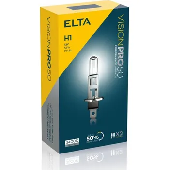Autožárovka ELTA H1 VisionPro +50% 55W 12V P14,5s sada 2ks