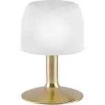 PAUL NEUHAUS LED stolní lampa v matné mosazi a stínítkem z opálového skla, teplá bílá barva vč. Dotykového stmívání 3000K PN 4078-60