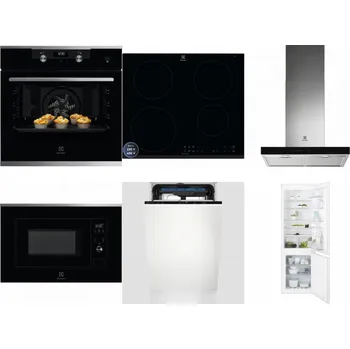 Set domácích spotřebičů ELECTROLUX KODEH70X + ELECTROLUX LIR60433B + ELECTROLUX LFT766X + ELECTROLUX LMS2203EMX + ELECTROLUX EEM23100L + ELECTROLUX ENT6TF18S