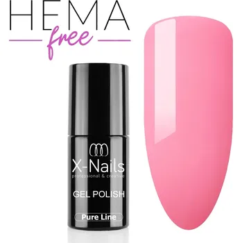 Přípravek na nehty Hypoalergenní gel lak na nehty Pure line, 5ml – FUNKY (růžový neon, bez alergizujících složek HEMA) (Hema free gel lak, 5ml – růžový neon)