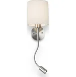 RENDL VERSA nástěnná se stínidlem bílá matný nikl 230V E27 LED 42+3W 40° 3000K R10580