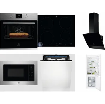 Set domácích spotřebičů ELECTROLUX KOFGH70TX + ELECTROLUX LIR60433B + ELECTROLUX LFV616K + ELECTROLUX EMS4253TEX + ELECTROLUX EES48200L + ELECTROLUX ENT6TF18S