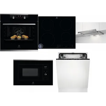 Set domácích spotřebičů ELECTROLUX KODDP77X + ELECTROLUX LIR60433B + ELECTROLUX LFP326S + ELECTROLUX LMS2203EMX + ELECTROLUX EEA27200L