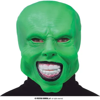 Karnevalová maska Guirca Fiestas Španělsko Green Villan zelená maska