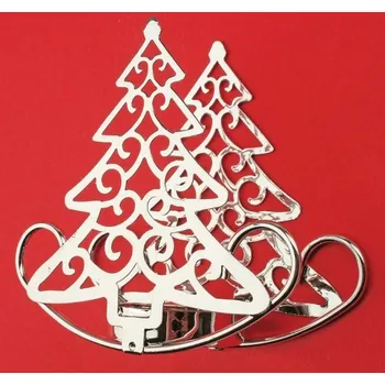 Svícen Kovový svícen stříbrný strom 10,5 cm, houpací, na čajovou