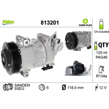 Kompresor klimatizace Kompresor, klimatizace VALEO 813201
