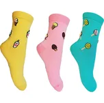 Dívčí ponožky - Aura.Via GZN8229, růžová/tyrkysová/žlutá Barva: Mix barev, Velikost: 28-31