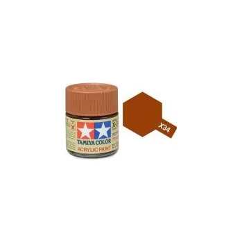 Modelářská barva Tamiya X34 METALLIC BROWN Acryl 10ml