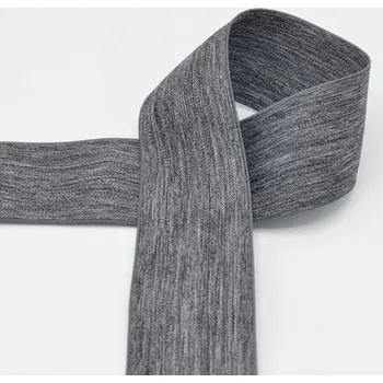 Textilní guma Pruženka středně šedá melanž, š.50mm