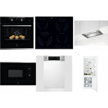 Set domácích spotřebičů ELECTROLUX KODEH70X + ELECTROLUX EHF6343FOK + ELECTROLUX LFG716X + ELECTROLUX LMS2203EMX + ELECTROLUX EEM43300IX + ELECTROLUX ENT6TF18S