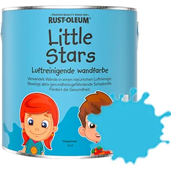 barva na zeď Rust-Oleum Vzduch čistící certifikovaná barva na stěny a stropy do dětských pokojů Rust Oleum Little Stars Air Purifying Wall Paint Barva: Water Nymph/ Wassernixe/ Vodní víla, Balení: 2,5 litru