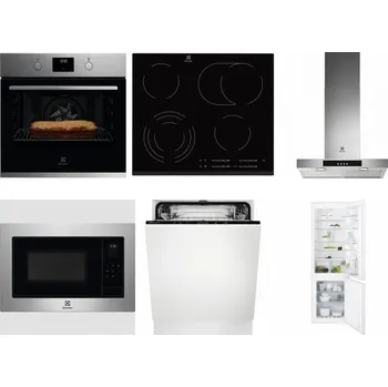 Set domácích spotřebičů ELECTROLUX KOFGH70TX + ELECTROLUX EHF6547FXK + ELECTROLUX LFT426X + ELECTROLUX EMS4253TEX + ELECTROLUX EEA27200L + ELECTROLUX ENT6TF18S