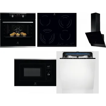 Set domácích spotřebičů ELECTROLUX KODDP77X + ELECTROLUX EHF6343FOK + ELECTROLUX LFV616K + ELECTROLUX LMS2203EMX + ELECTROLUX EES48200L