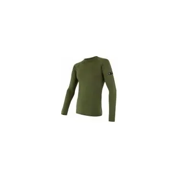 Pánská móda SENSOR MERINO ACTIVE pánské triko dl.rukáv safari green XXL; Zelená triko + DÁREK DLE VÝBĚRU!