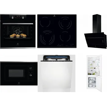 Set domácích spotřebičů ELECTROLUX KODDP77X + ELECTROLUX EHF6343FOK + ELECTROLUX LFV316K + ELECTROLUX LMS2203EMX + ELECTROLUX EES48200L + ELECTROLUX ENT6TF18S