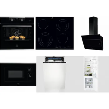 Set domácích spotřebičů ELECTROLUX KODEH70X + ELECTROLUX EHF6343FOK + ELECTROLUX LFV316K + ELECTROLUX LMS2203EMX + ELECTROLUX EEM23100L + ELECTROLUX LNT3LF18S