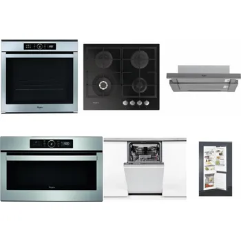 Set domácích spotřebičů WHIRLPOOL ABSOLUTE AKZM 8480 IX + WHIRLPOOL GOFL 629/NB + WHIRLPOOL AKR 749/1 IX + WHIRLPOOL ABSOLUTE AMW 730 IX + WHIRLPOOL WSIO 3O34 PFE X + WHIRLPOOL ART 65031