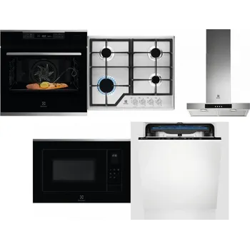 Set domácích spotřebičů ELECTROLUX KOBCS31X + ELECTROLUX KGS6426SX + ELECTROLUX LFT426X + ELECTROLUX LMS4253TMX + ELECTROLUX EES48200L