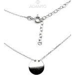 Zlatý náhrdelník placka z bílého zlata