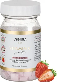 VENIRA Vitamin C pro děti jahoda 120 tbl.