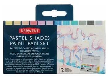 Vodová barva Derwent Pastel Shades Paint Pan 12 ks