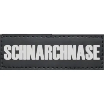 Postroj pro psa Nobby vyměnitelný nápis SCHNARCHNASE na postroj Seguro 3x9cm 2ks