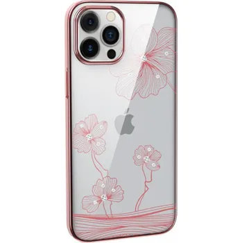 Pouzdro na mobilní telefon Devia Crystal Flora case iPhone 12 mini rose gold