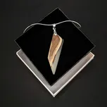 AMADEA Dřevěný přívěsek na krk z pryskyřice bílý - mix barev