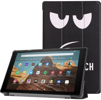 Pouzdro na tablet VSECHNONAMOBIL 54289 ART Zaklápěcí obal Amazon Kindle Fire HD 10 2019 / 2017 (9. generace / 7. generace) DON´T TOUCH ME