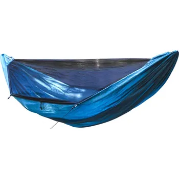 Vybavení pro přežití Závěsná houpací síť s mosketyérou - modrá