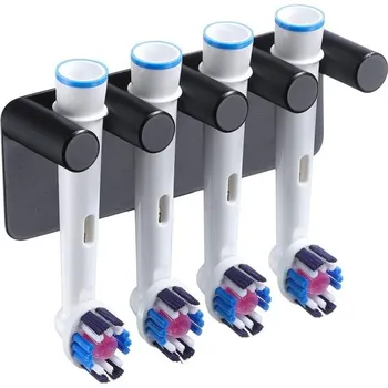 Držák na kartáček Like Sun držák 4 kartáčků z ušlechtilé oceli černý