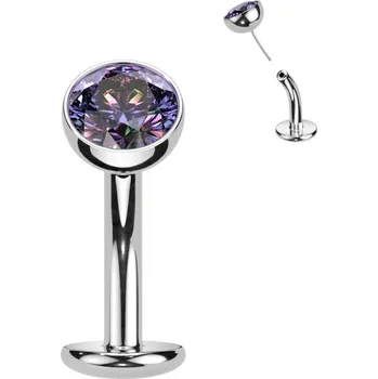 Piercing Šperky4U Obrácený PUSH IN piercingu do pupíku TITAN - TIT1231-VM