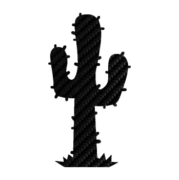 Samolepící dekorace Kaktus 001 pravá (50 - 3D karbon černý) SAMOLEPKA NA AUTO, NÁLEPKA, FÓLIE, POLEP, TUNING, VLASTNÍ TEXT, TISK, AUTOSAMOLEPKY.cz, POLEPY, OBRÁZEK, LOGO, 3D STICKERS