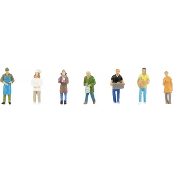 Modelová železnice Faller H0 Týdenní trh II natřená, stojící