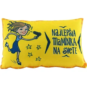 Dekorativní polštářek GiftyCity Polštář - najlepšia maminka 40 x 25 cm