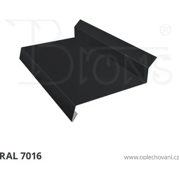 Střešní lemovaní Oplechování říms rš 170 tmavě šedá