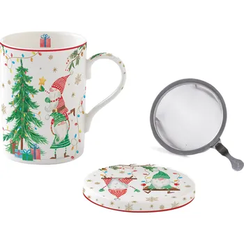 Easy Life, Itálie Easy Life - Vánoční čajový hrnek Ready For Christmas v dárkové krabičce - 350 ml Barva: jako na obrázku