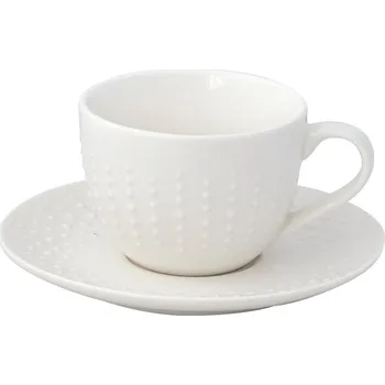 Easy Life, Itálie Easy Life - Porcelánový šálek a podšálek Drops White - 250 ml Barva: jako na obrázku