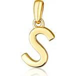 JVD Stříbrný pozlacený přívěsek - písmenko S SVLP0948XH2GO0S