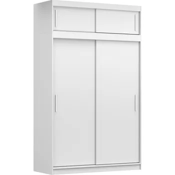 Šatní skříň Eoshop Šatní skříň Taves 04 (150 cm), Bílá / Bílá, Osvětlení: Profi LED 150