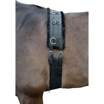 HKM Obřišník lonžovací Teddy HKM, s beránkem, black/grey SHETTY