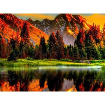 Diamantové malování Smt Creatoys Hory u jezera 30 x 40 cm