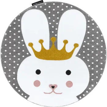 Koberec Dywany Łuszczów Dětský kusový koberec Petit Bunny grey kulatý Rozměry koberců: 140x140 (průměr) kruh